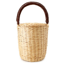 Load image into Gallery viewer, CELINE Bucket bag Beige/Brown Raffia Leather