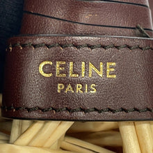 Load image into Gallery viewer, CELINE Bucket bag Beige/Brown Raffia Leather