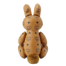 Load image into Gallery viewer, MCM Rabbit Doll Plush Toy Brown PVC Leather