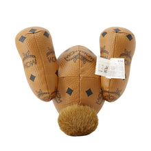 Load image into Gallery viewer, MCM Rabbit Doll Plush Toy Brown PVC Leather