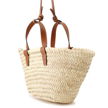 Load image into Gallery viewer, CELINE Classic Panier Beige/Brown Raffia Leather