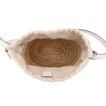 Load image into Gallery viewer, LOEWE Drawstring bucket bag Natural/WhiteA223222X01 Raffia Leather Size Mini