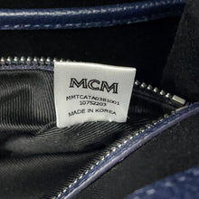 Load image into Gallery viewer, MCM 2WAYBag Navy Leather