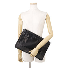 Load image into Gallery viewer, JIMMY CHOO Studded Clutch Bag Black Leather