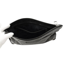 Load image into Gallery viewer, JIMMY CHOO Studded Clutch Bag Black Leather