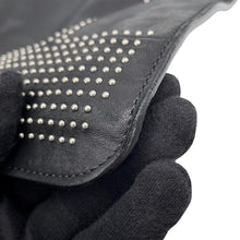Load image into Gallery viewer, JIMMY CHOO Studded Clutch Bag Black Leather