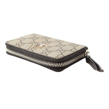 Load image into Gallery viewer, GUCCI Tiger print Zip Around Coin Purse Beige/Black451276 GG Supreme/Leather