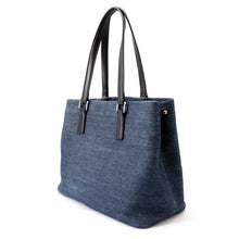Load image into Gallery viewer, PRADA Denim tote Blue/Black1BG356 Cotton Leather