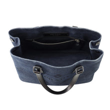 Load image into Gallery viewer, PRADA Denim tote Blue/Black1BG356 Cotton Leather
