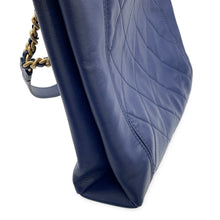 Load image into Gallery viewer, CHANEL Matelasse Shopping Chain Tote Bag NavyAS2295 Lambskin Size Small