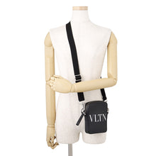 Load image into Gallery viewer, Valentino Garavani Logo Shoulder Bag Black/White3Y2B0943WJW Leather