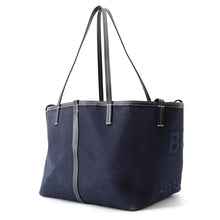 Load image into Gallery viewer, BURBERRY Beach Horseferry Tote Bag Navy/Black8044174 Canvas Leather Size Mini