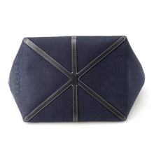 Load image into Gallery viewer, BURBERRY Beach Horseferry Tote Bag Navy/Black8044174 Canvas Leather Size Mini