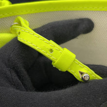 Load image into Gallery viewer, BALENCIAGA Navy Cabas 2WAY Bag Neon Yellow/Natural390346 Canvas Leather Size XS