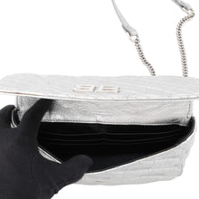 将图像加载到图库查看器中,BALENCIAGA BB Logo Quilted Chain Shoulder Bag Silver526682 Leather