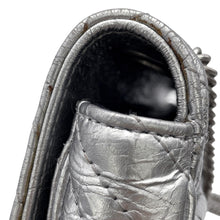 将图像加载到图库查看器中,BALENCIAGA BB Logo Quilted Chain Shoulder Bag Silver526682 Leather