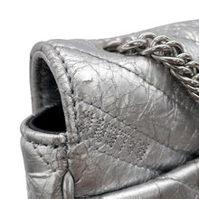 将图像加载到图库查看器中,BALENCIAGA BB Logo Quilted Chain Shoulder Bag Silver526682 Leather