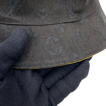 将图像加载到图库查看器中,LOUIS VUITTON Reversible bucket hat Size 58 Noir/YellowM76208 Cotton60% Polyester40%