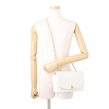 Load image into Gallery viewer, CHANEL Diana Chain Shoulder Bag WhiteA01165 Caviar Leather Size 25