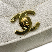 Load image into Gallery viewer, CHANEL Diana Chain Shoulder Bag WhiteA01165 Caviar Leather Size 25