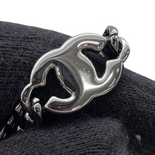 Load image into Gallery viewer, CHANEL CC Logo Rhinestone Long Necklace GunmetalB 21 A Metal Rhinestone