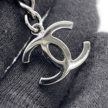 将图像加载到图库查看器中,CHANEL CC Logo Rhinestone Long Necklace GunmetalB 21 A Metal Rhinestone