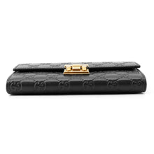 Load image into Gallery viewer, GUCCI Guccissima Chain Wallet Black453506 GuccissimaLeather