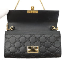 Load image into Gallery viewer, GUCCI Guccissima Chain Wallet Black453506 GuccissimaLeather