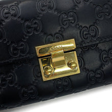 Load image into Gallery viewer, GUCCI Guccissima Chain Wallet Black453506 GuccissimaLeather