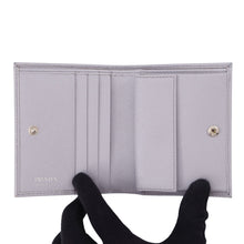 Load image into Gallery viewer, PRADA Folded compact wallet Purple1MV204 Saffiano Leather