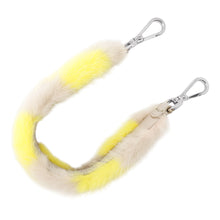 Load image into Gallery viewer, FENDI Strap Yellow/Gray Fur Leather