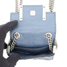 Load image into Gallery viewer, FENDI ZUCCA Nanobucket Chain Shoulder Bag Light Blue/White7AS143 Leather Size Mini