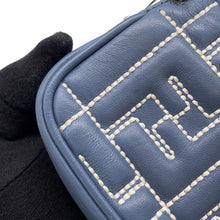 Load image into Gallery viewer, FENDI ZUCCA Nanobucket Chain Shoulder Bag Light Blue/White7AS143 Leather Size Mini