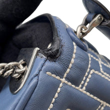Load image into Gallery viewer, FENDI ZUCCA Nanobucket Chain Shoulder Bag Light Blue/White7AS143 Leather Size Mini