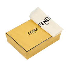 Load image into Gallery viewer, FENDI ZUCCA Nanobucket Chain Shoulder Bag Light Blue/White7AS143 Leather Size Mini