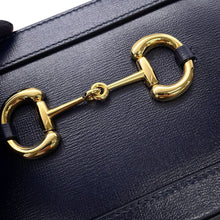 Load image into Gallery viewer, GUCCI Horsebit 1955 Shoulder Bag Red/Navy602118 Leather