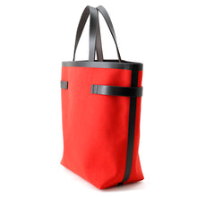 Load image into Gallery viewer, Ferragamo Gancini Tote Bag Red/Black24 1345/00 Canvas Leather