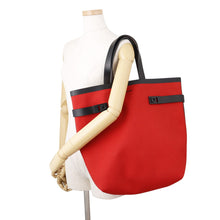 Load image into Gallery viewer, Ferragamo Gancini Tote Bag Red/Black24 1345/00 Canvas Leather