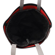 Load image into Gallery viewer, Ferragamo Gancini Tote Bag Red/Black24 1345/00 Canvas Leather