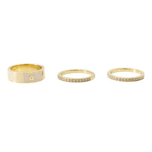 将图像加载到图库查看器中,Dior Dior Code Ring Set (3 rings) Size S Gold/PinkR1256ODELQ_D04P Metal Lacquer Rhinestone