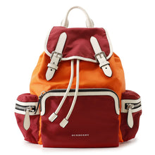 Load image into Gallery viewer, BURBERRY Bag pack Orange/Red/White Nylon Leather
