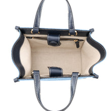Load image into Gallery viewer, JIMMY CHOO Varenne Tote Blue/Navy/WhiteJI1630AW001266 Denim Leather Size Small