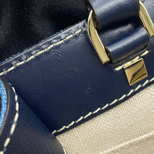 Load image into Gallery viewer, JIMMY CHOO Varenne Tote Blue/Navy/WhiteJI1630AW001266 Denim Leather Size Small