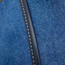 Load image into Gallery viewer, JIMMY CHOO Varenne Tote Blue/Navy/WhiteJI1630AW001266 Denim Leather Size Small