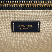 Load image into Gallery viewer, JIMMY CHOO Varenne Tote Blue/Navy/WhiteJI1630AW001266 Denim Leather Size Small