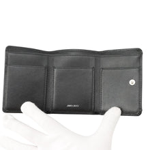将图像加载到图库查看器中,JIMMY CHOO Nemo Studded Compact Wallet Black Leather
