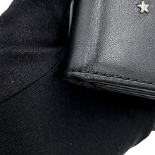 将图像加载到图库查看器中,JIMMY CHOO Nemo Studded Compact Wallet Black Leather