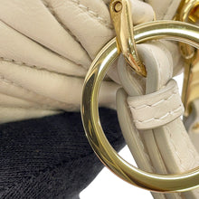 将图像加载到图库查看器中,MIUMIU Matelassé Key Ring Beige5TL527 Leather