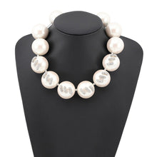 将图像加载到图库查看器中,Givenchy Stitch necklace WhiteBF00NNF05M Metal White Resin Beads Rhinestone
