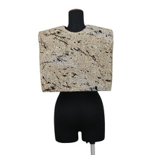 将图像加载到图库查看器中,LOUIS VUITTON 23 Stainless Steel Boxy Crop Top Size 38 Gold/Black1AAXYK Cotton 23% Nylon 22% Rayon 20% Polyester 19% Other